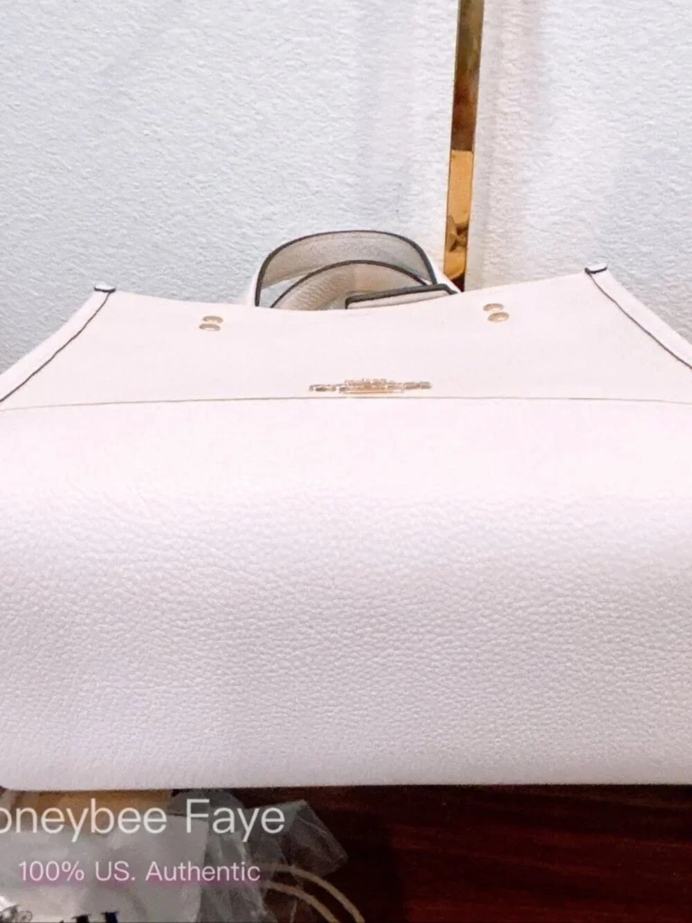 NWT Coach Dempsey Tote 22 Pebble Leather CO971 Chalk